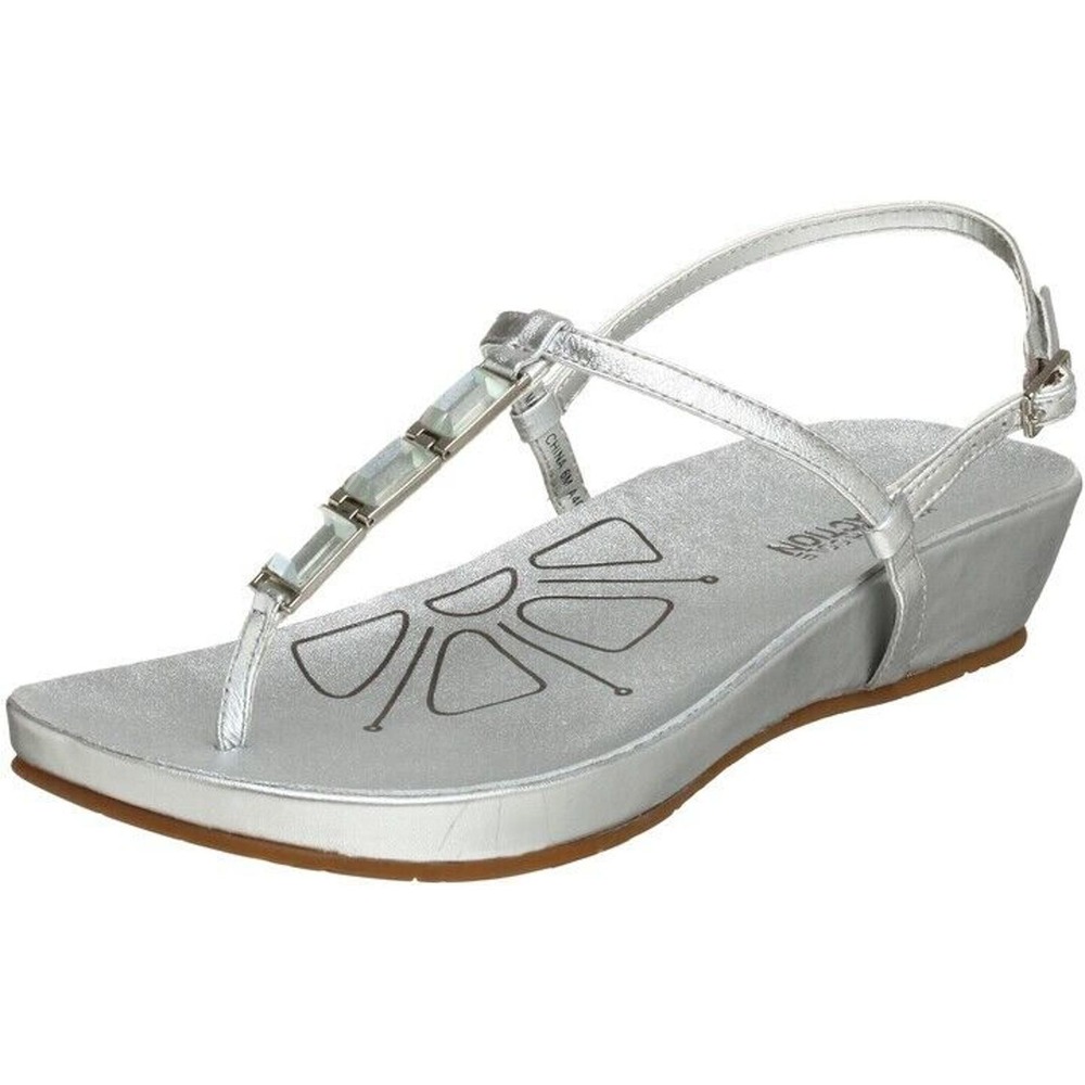 Kenneth Cole Reaction Womens Silver Yum-Body Luvs SIZE 8.5